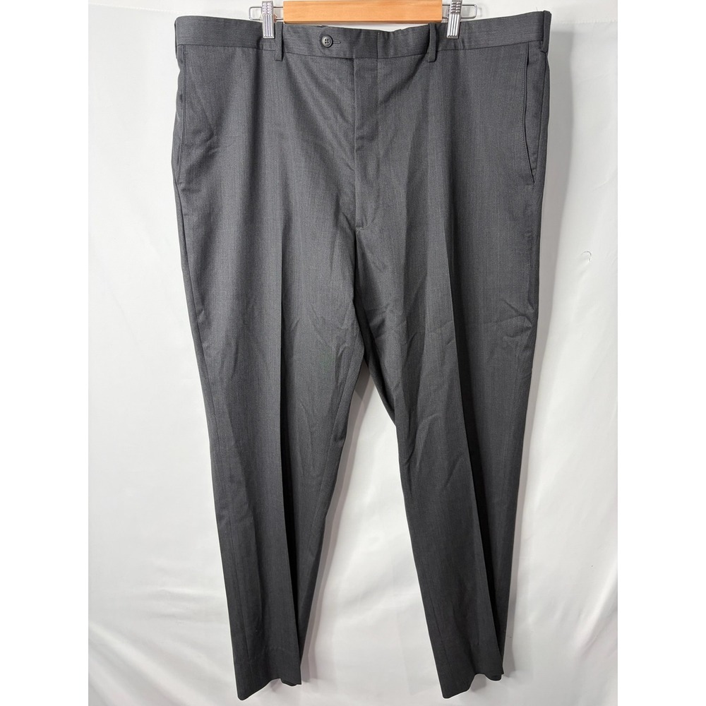 JB Britches Torino Mens 44R Mid Grey Worsted Wool Dress Pants Made in Italy